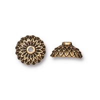 TierraCast Acorn 8mm Bead Cap Antiqued Gold Plated (1-Pc)