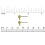 Ball Posts with Ring 14x6.5mm Gold Plated with Surgical Stainless Steel Post (Pair)