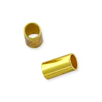 Stretch Cord Crimp Tubes 4x2mm Gold Plated (40-Pcs)