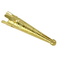 Gold Color Bolo Tip with Design 28mm (10-Pcs)