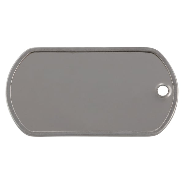 Military Dog Tag 2" x 1-18" Surgical Stainless Steel (10-Pcs)