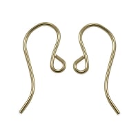 14k Yellow Gold 18mm Shepherd Hook Ear Wires (Pair)