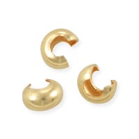 Crimp Bead Cover 2.4mm Gold Filled (10-Pcs)