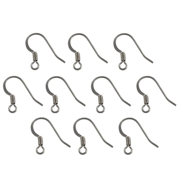 French Ear Wire With Spring 14.5x16mm Surgical Stainless Steel (10-Pcs)