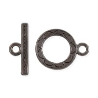 Toggle Clasp 12mm Gunmetal Plated (Set)