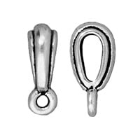 TierraCast Nouveau Bail 13x4mm Pewter Antique Silver Plated (1-Pc)