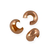 Crimp Bead Cover 3mm Rose Gold Filled (10-Pcs)