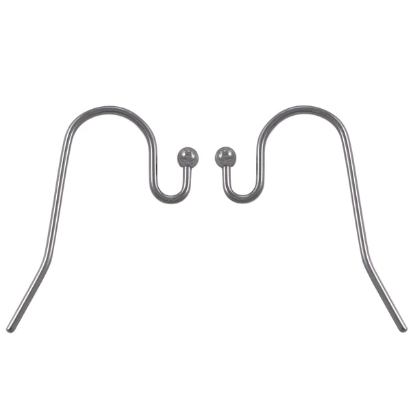 French Ear Wire With Ball 19x14mm Surgical Stainless Steel (Pair)