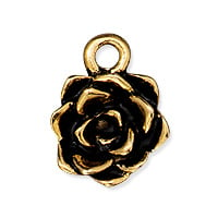 Tierracast Succulent Charm 12x15mm Antique Gold Plated (1-Pc)