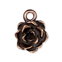 Tierracast Succulent Charm 12x15mm Antique Copper Plated (1-Pc)