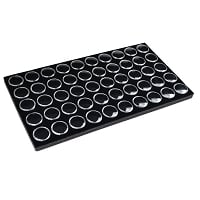 Standard Size 50 Cup Black Foam Gemstone Jar Tray Insert