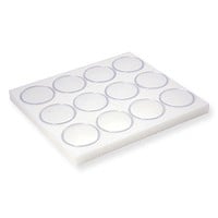 Half-Size 12 Cup White Foam Gemstone Jar Tray Insert