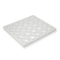 Half-Size 25 Cup White Foam Gemstone Jar Tray Insert