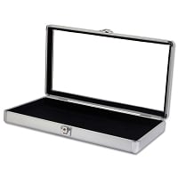 Standard Size Glass Top Aluminum Jewelry Case