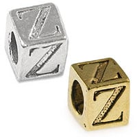 Alphabet Pewter Beads