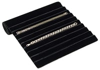 Jewelry Display Bracelet Ramp 9 Rib Black