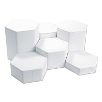 Jewelry Display 6 Piece Riser Set White