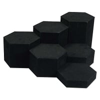 Jewelry Display 6 Piece Riser Set Black