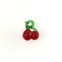 Large Glass Cherry Charm DIY Jewelry Accessory