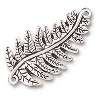 TierraCast Fern Link Antiqued Silver Plate