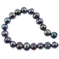 Freshwater Potato Pearl Peacock Grey 8-9mm (16