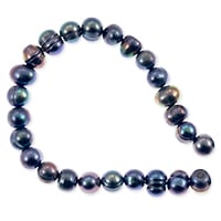 Freshwater Potato Pearl Peacock Black 7-8mm (16