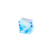 Preciosa Crystal Bicone Bead 6mm Aquamarine AB (10-Pcs)