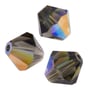 Preciosa Crystal Bicone Bead 8mm Black Diamond AB (10-Pcs)