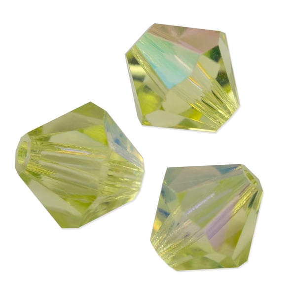 Preciosa Crystal Bicone Bead 8mm Jonquil AB (10-Pcs)