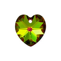 Preciosa Crystal Heart Pendant 14mm Crystal Vitrail Medium (1-Pc)