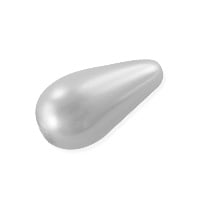 Preciosa Crystal Nacre Pearshape Pearl 15x8mm White (10-Pcs)