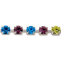 Preciosa Crystal Cup Chain 4.25mm (SS18) Multi-Color Silver Plated (Priced Per Foot)