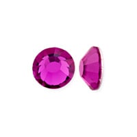 Preciosa Crystal VIVA12 Flat Back Rhinestone 4.7mm (SS20) Fuchsia (10-Pcs)