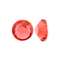 Preciosa Crystal VIVA12 Flat Back Rhinestone 6.5mm (SS30) Padparadscha (10-Pcs)