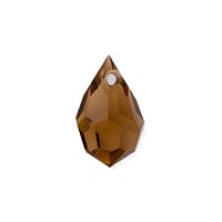 Preciosa Crystal 681 Drop Pendant 10x6mm Smoked Topaz (1-Pc)