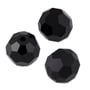 Preciosa Crystal Round Bead 3mm Jet (10-Pcs)