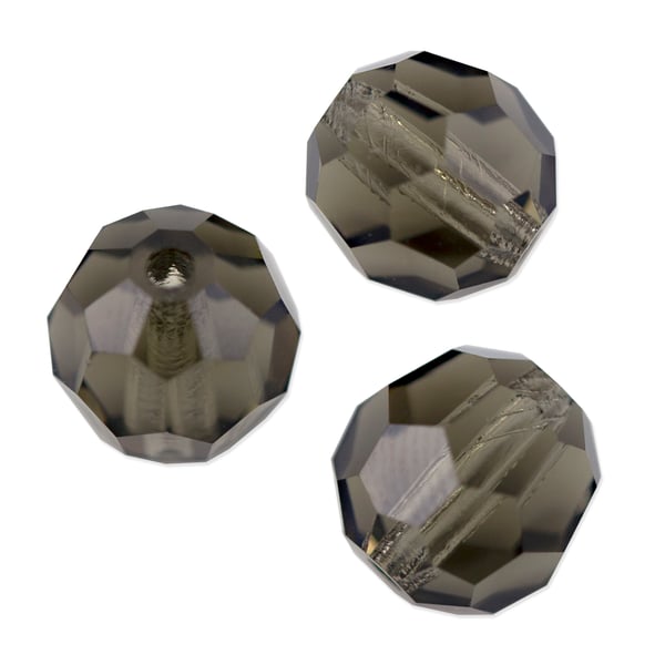 Preciosa Crystal Round Bead 4mm Black Diamond (10-Pcs)