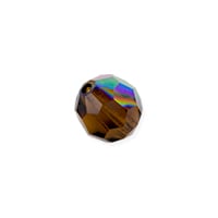 Preciosa Crystal Round Bead 6mm Smoked Topaz AB (10-Pcs)