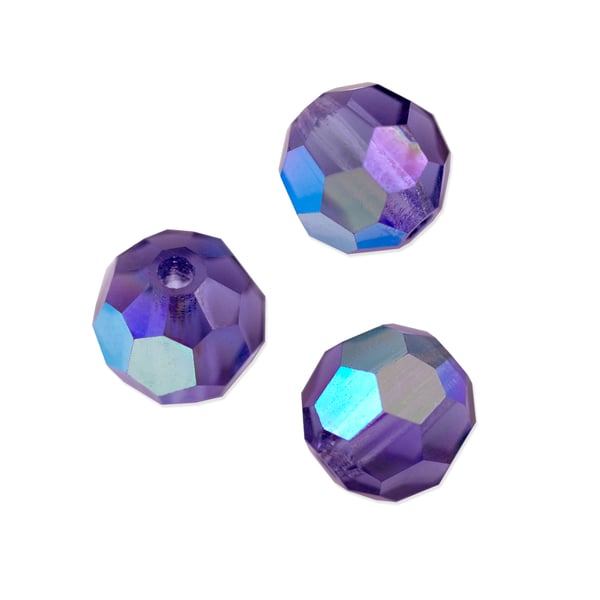 Preciosa Crystal Round Bead 6mm Tanzanite AB (10-Pcs)