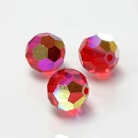 Preciosa Crystal Round Bead 4mm Light Siam AB (10-Pcs)