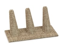 Three Finger Burlap Ring Display