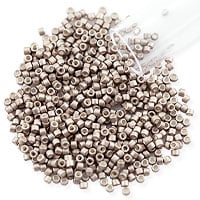 Miyuki Delica Seed Bead 11/0 Galvanized Semi-Matte Pewter (3 Gram Tube)