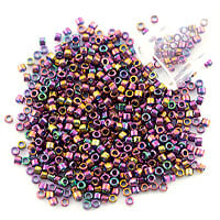 Miyuki Delica Seed Bead 11/0 Gold Luster Cobalt AB (3 Gram Tube)