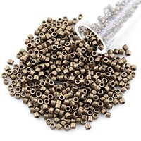 Miyuki Delica Seed Bead 11/0 Metallic Matte Bronze (3 Gram Tube)