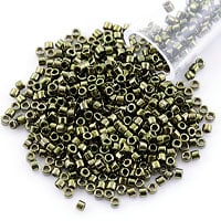 Miyuki Delica Seed Bead 11/0 Metallic Olive (3 Gram Tube)