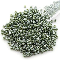 Miyuki Delica Seed Bead 11/0 Camo Green Luster Opaque (3 Gram Tube)