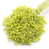 Miyuki Delica Seed Bead 11/0 Lime Glazed Luster Opaque (3 Gram Tube)