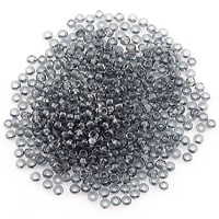 Preciosa Czech Seed Beads 8/0 Transparent Black Diamond (10 Grams)