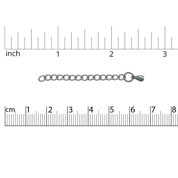 Curb Chain Extender 2-Inch Surgical Stainless Steel (1-Pc)