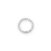 5mm Sterling Silver Twisted Wire Round Closed Jump Ring (1-Pc)